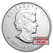 Canadian 1 oz Silver Maple Leaf Coin BU - Random Year