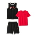 thumbnail image 4 of PUMA Boys’ 3-Piece Active Set (Tank Top, Shorts & T-Shirt) Red,4T, 4 of 8
