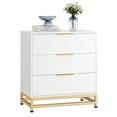 thumbnail image 2 of FOLDLIFE Bedroom Dresser with 3 Drawers, Wooden Dresser for Entryway, Wide Storage Cabinet for Living Room, White, 2 of 8