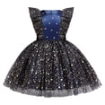 thumbnail image 1 of Toimothcn Robes pour Filles Manches à Volants Couleur Unie Broderie Florale Robe en Tulle Douce Confortable Princesse Mariage Fête Robe de Bal Tenue Quotidienne pour Fille Adorable, 1 of 8