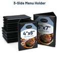 thumbnail image 6 of WeChef 5 pack 5"x7" Triangle Table Tent Restaurant Menu Holders 3 Side Trifold PU leather Drink Dessert for Bar Hotel, 6 of 10
