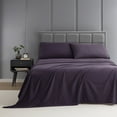 thumbnail image 4 of Nestl Twin XL Sheets Sets, 3 Piece Instantly Soft, Deep Pocket Twin XL Dorm Bedding, Purple Eggplant, 4 of 10