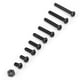 thumbnail image 3 of Tornillos Hexagonales 300 Piezas M3 Cabeza Plana De Acero Al Carbono Negro, 3 of 7