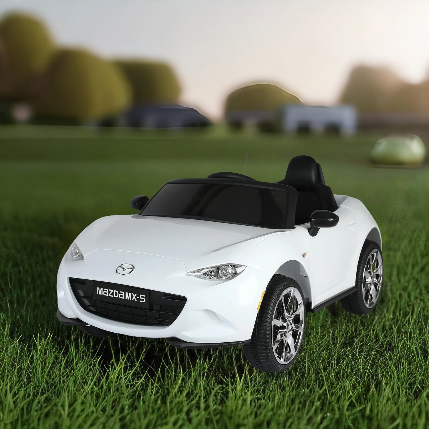CIPACHO Licensed MAZDA MX-5 RF,12V Powered Ride On Car with 2.4G Parents Remote Control, Electric Toy Car for Kid 3-6, White CIPACHO Licensed MAZDA MX-5 RF,12V Powered Ride On Car with 2.4G Parents Remote Control, Electric Toy Car for Kid 3-6, White