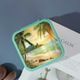 thumbnail image 4 of Autua Palm Trees Friendship Day Gifts Jewelry Box for Necklace, Ring, Earring Storage Green, 4 of 5