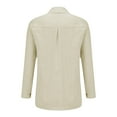 thumbnail image 5 of Yigetop Linen Button Down Shirt Women! Womens Casual Long Sleeve Cotton Blouse Loose Fit Collared Work Gauze Tops with Pocket Womens Linen Tops Beige L, 5 of 9