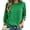 C-Green479, variant on DHFJKG 3/4 Sleeve Sweatshirt For Women Casual Fall Crew Neck Sweatshirts Loose Pullover Basic Tops