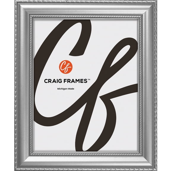 Craig Frames Victoria, 20x28 inch Picture Frame, Ornate Silver