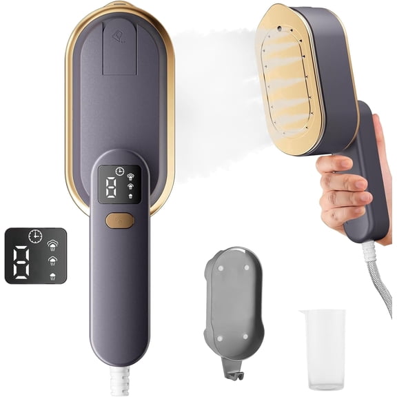 Travel Steamer for Clothes,1200W Portable Iron,10s Heat Up,Steamer & Iron 2 In 1, Travel Size,Large Ceramic Heat Panel