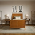 thumbnail image 2 of Valencia Twin XL Low Profile Platform Bed w/Matching Footboard in Light Toffee, 2 of 10