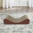 thumbnail image 5 of Pefilos 23" Cat Scratcher Cardboard Lounge Bed Fluffy Dream Bone Cat Scratching Pads Corrugated Cat Scratcher Toy for Indoor Cats Scratch Ramps, Wood Brown, 5 of 6