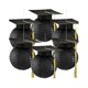 thumbnail image 2 of Graduation Cap Hanging Paper Lanterns Grad Cap Paper Lanterns Graduation Lanterns With Black Grad H, 2 of 5