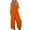 Orange, variant on gakvbuo Jumpsuits For Women Summmer Dressy Wedding Loose Sleeveless Jumpsuits Adjustable Spaghetti Strap Stretchy Long Pant Romper Jumpsuit With Pockets