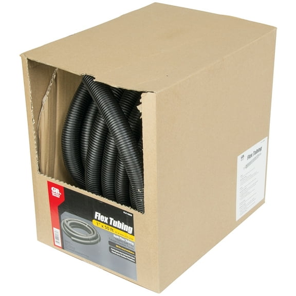 Gardner Bender FLX-1050B Split Tubing, 1 in Dia, 50 ft L, Polypropylene, Black