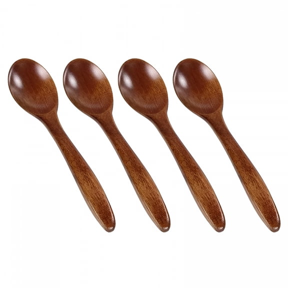 ACDANC 4Pcs 14Cm Natural Wooden Spoons Creative Honey Scoop Coffee Stirring Spoon Tableware