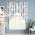 thumbnail image 6 of Dark Blue and Grey Leaf Swag Valances for Windows 2 Pack Abstract Farm Plants Floral Branches Swag Kitchen Curtains 63 Inches Long Rod Pocket Short Window Treatment for Kitchen Bathroom 36"x63", 6 of 9