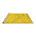 thumbnail image 2 of Ahgly Company Machine Washable Indoor Square Abstract Yellow Contemporary Area Rugs, 3' Square, 2 of 4