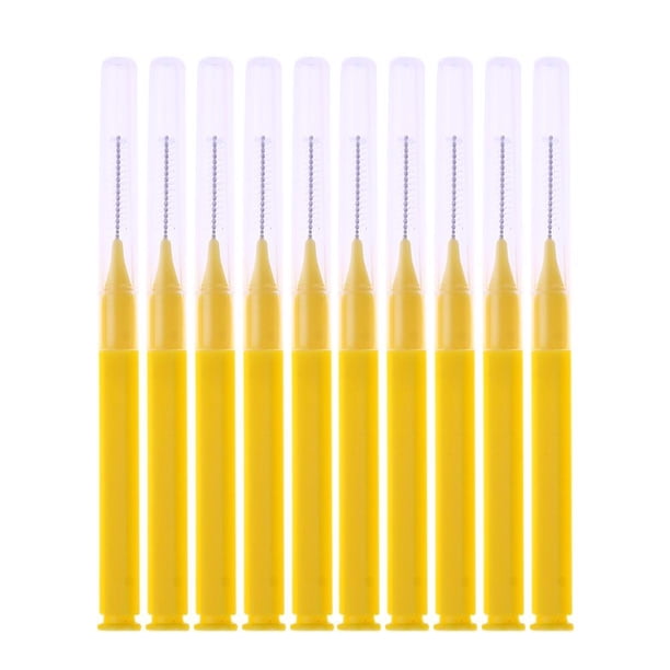 Cepillos interdentales/Paquete Tipo I Herramienta de masaje de limpieza dental Amarillo 8 piezas