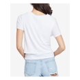 thumbnail image 2 of RACHEL ROY $59 Womens New 1149 White Cropped Tie Front Short Sleeve Top L B+B, 2 of 4