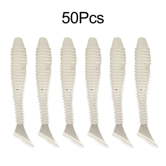 BESTSKY 50 Soft Plastic Fishing Lure Tackle Paddle Tail Grub Worm Bream Lures Bass