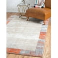 thumbnail image 2 of Unique Loom Solaris Rectangular Distressed Modern Area Rugs, Orange, 2 of 8