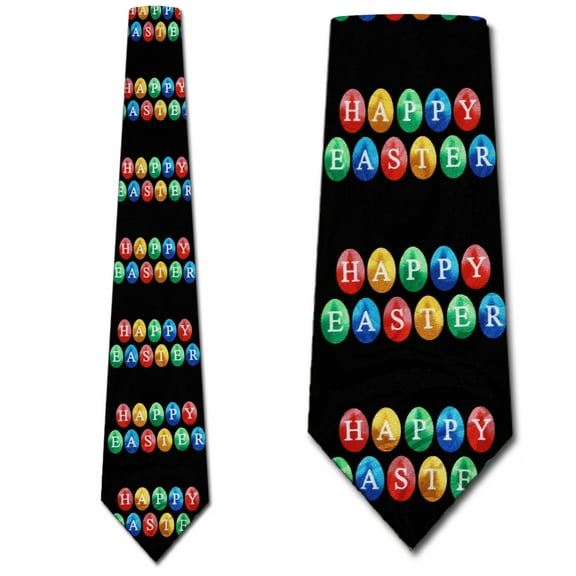 Happy Easter Eggs Necktie Mens Tie by Tieguys