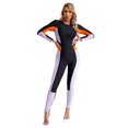 thumbnail image 2 of YUUMIN Women's Upf 50+ Thermal Wetsuits Full Body Cover Swimsuits Sun Block Jumpsuits Purple L, 2 of 7