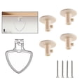 thumbnail image 5 of 4Pcs Stand Mixer Holders, Kitchen Storage Organizer with Screw-In Mixer Attachments Organizer, 5 of 5