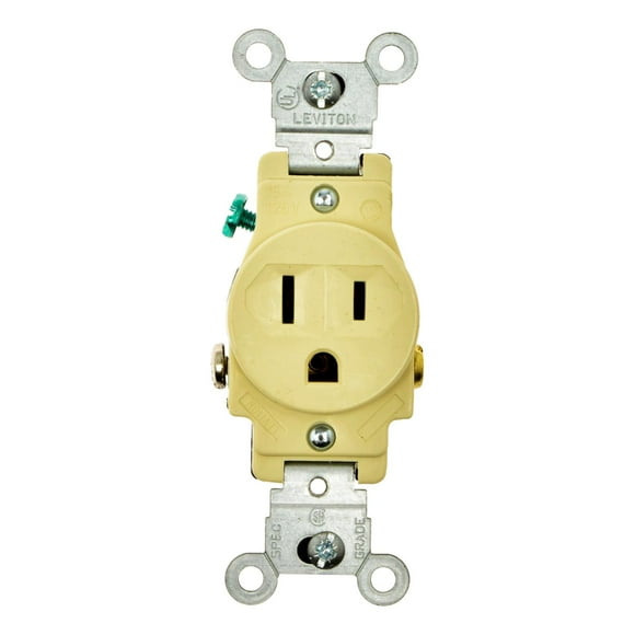 Receptáculo Eléctrico Leviton Marfil 15-125V