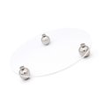 thumbnail image 3 of Acrylic Storage Tray Clear Transparent Stainless Steel Round Feet Minimalist Style Decorative Practical Desktop Shelf for Cafes Round, 3 of 6