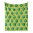 thumbnail image 1 of Artichoke Soft Flannel Fleece Throw Blanket, Field of Healthy Organic Artichokes Greens Vegan Vegetarian Way, Cozy Plush for Indoor and Outdoor Use, 60" x 80", Apple Green Fern Green, by Ambesonne, 1 of 6