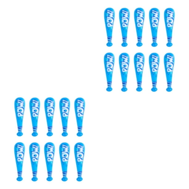 Vogacara Bate de béisbol inflable de 10 bolsas - Juguetes y juegos divertidos para niños Palo inflable colorido Thundersticks inflables Azul Cielo azul 2piezas