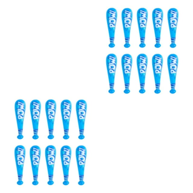 Vogacara Bate de béisbol inflable de 10 bolsas - Juguetes y juegos divertidos para niños Palo inflable colorido Thundersticks inflables Azul Cielo azul 2Conjunto