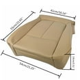 thumbnail image 2 of SecosAutoparts Passenger Bottom Perforated Leather Seat Cover Tan Compatible with Ford F/150 F250 2011-2016, 2 of 6