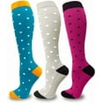 thumbnail image 1 of 3 Paires de Chaussettes de Compression pour Hommes et Femmes 20-30mmHg Dème Diabète Varices Infirmière Chaussettes de Compression Course, 1 of 6
