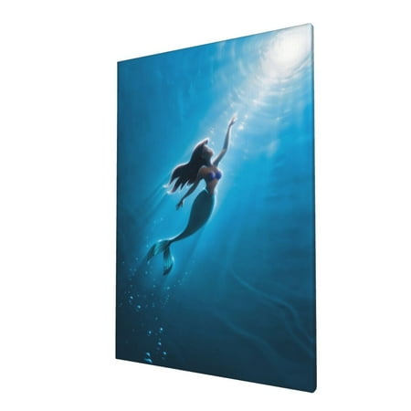 Decorative painting 16*24in vertical version The little mermaid