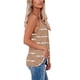 thumbnail image 2 of Camisa con tirantes finos y cuello en V para mujer, informal, holgada, transpirable, con estampado de rayas, para verano, 2 of 5