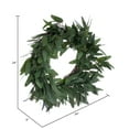 thumbnail image 4 of Vickerman 24" Artificial Green Seeded Willow Eucalyptus  Wreath, 4 of 5