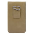 thumbnail image 3 of 2-PACK: Professional Vegan Leather Vertical Smartphone Holster Wallet (Tan) with Belt Loop, Carabiner, Card Slots - fits Smartphones up to 6.5-inch iPhone XR/XS Max/XS/X/8+ Galaxy S10+/S9 Note 9/8, 3 of 6