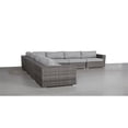 thumbnail image 4 of Living Source International 122" Wicker Patio Sectional with Cushions in Gray, 4 of 4