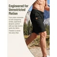 thumbnail image 5 of Xidunhg Men's Stretch Shorts Casual Classic Summer Beach Shorts Drawstring With Zipper Pocket Black 36, 5 of 12