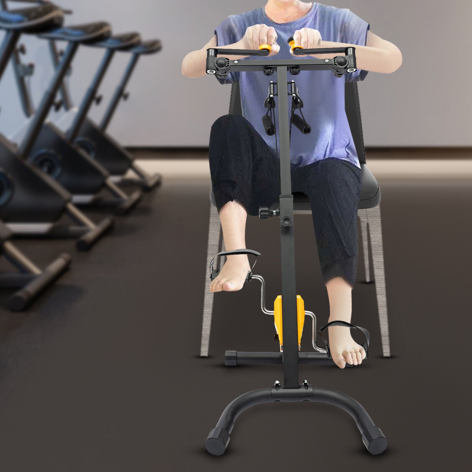 Pedal Exerciser for Seniors 8 Gear Adjustable Full Body Exercise Bike Foldable