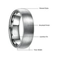 thumbnail image 3 of NUNCAD 7mm Tungsten Rings Domed/Doule Beveled Edges Wedding Band Brushed Finish for Men Women Comfort Fit Size 6-14, 3 of 5