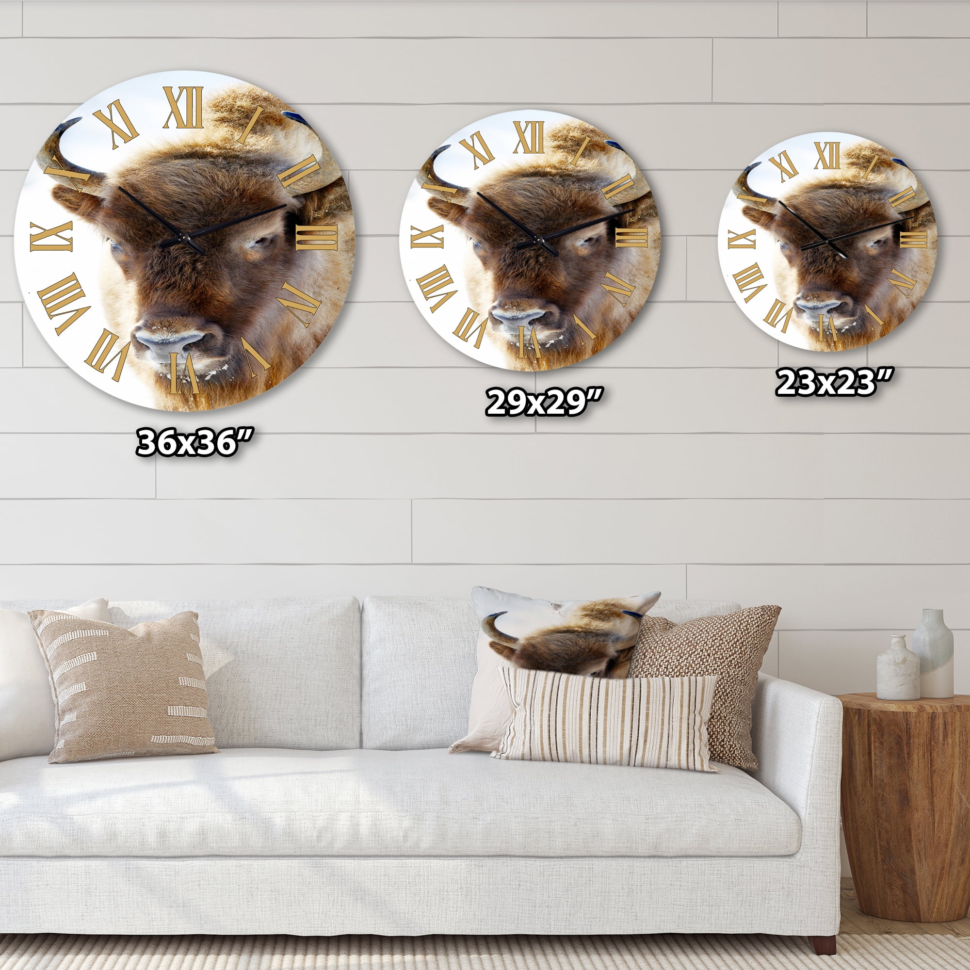 Designart 1 in Farmhouse Wall Clock