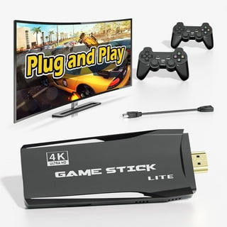 Nostalgia Stick Game, Nostalgiastick Wireless Retro Game Console Built in  5000+ Games, Plug & Play Nostalgia Stick 4K HDMI Output for Tv with 2* 2.4G  Wireless Controllers, 32g Version 