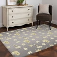 thumbnail image 3 of Spring Floral Area Rugs 4x6 ft Watercolor White Yellow Flowers Modern Farmhouse Washable Rug Non Slip Indoor Carpet Absorbent Floor Mat for Living Room Bedroom Dining Room, 3 of 9