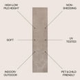 thumbnail image 2 of JONATHAN Y SCANDINAVIAN 2 x 8 Runner Rug, Nordby Geometric Arch Striped - Taupe/Beige, SCN104D-28, 2 of 8