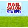 thumbnail image 1 of Nail Salon Now Open (18" x 24") Yard Sign, Includes Metal Step Stake, 1 of 6