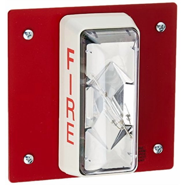 Est Edwards CS405-7A-T Weatherproof Alarm Sync Strobe, Outdoor, Red, 24-VDC