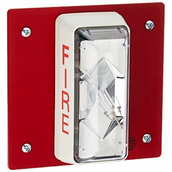 Est Edwards CS405-7A-T Stroboscopique de Synchronisation d'Alarme Étanche, Extérieur, Rouge, 24-VDC